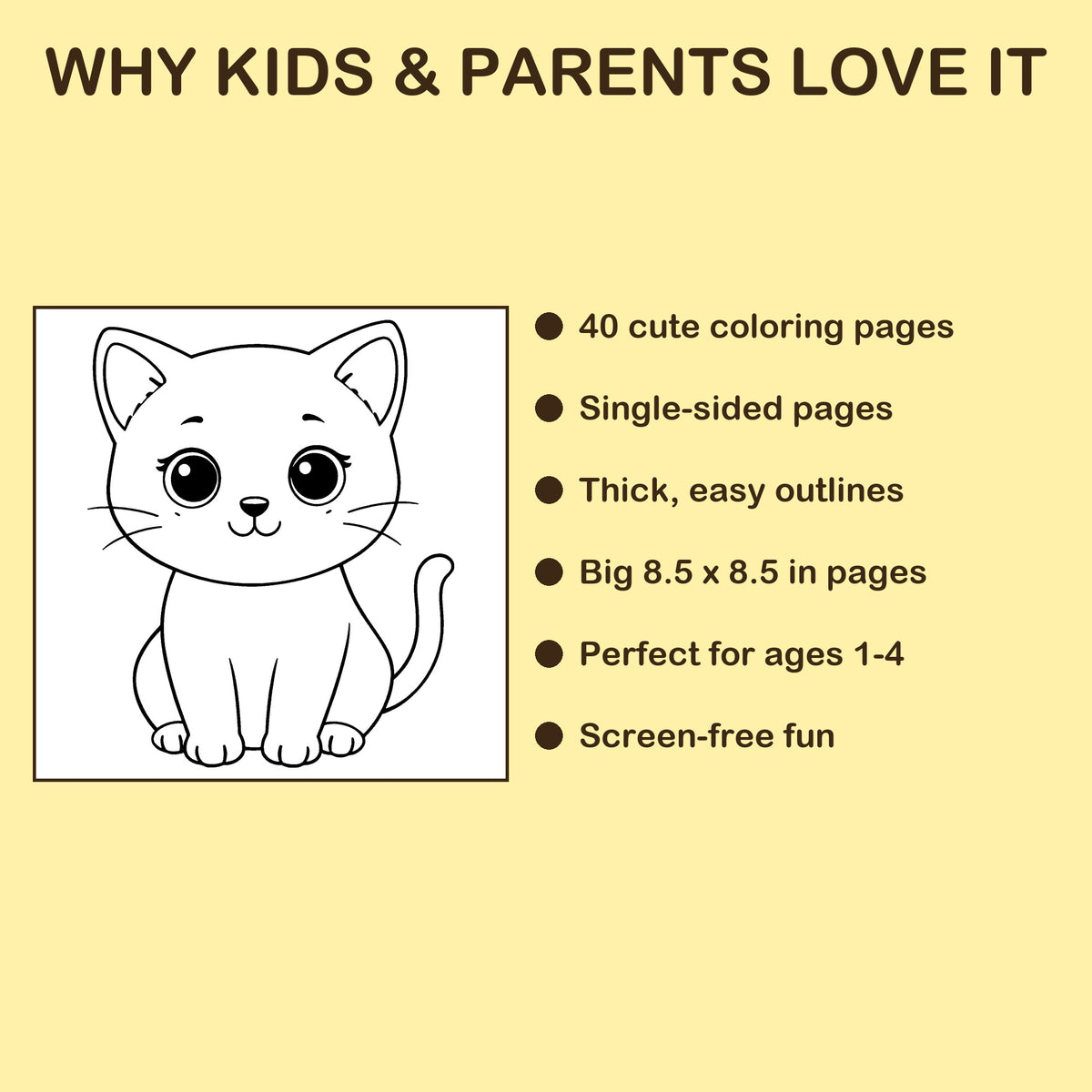 Baby Animals features: 40 single-sided pages, 8.5 x 8.5 inches, ages 1-4