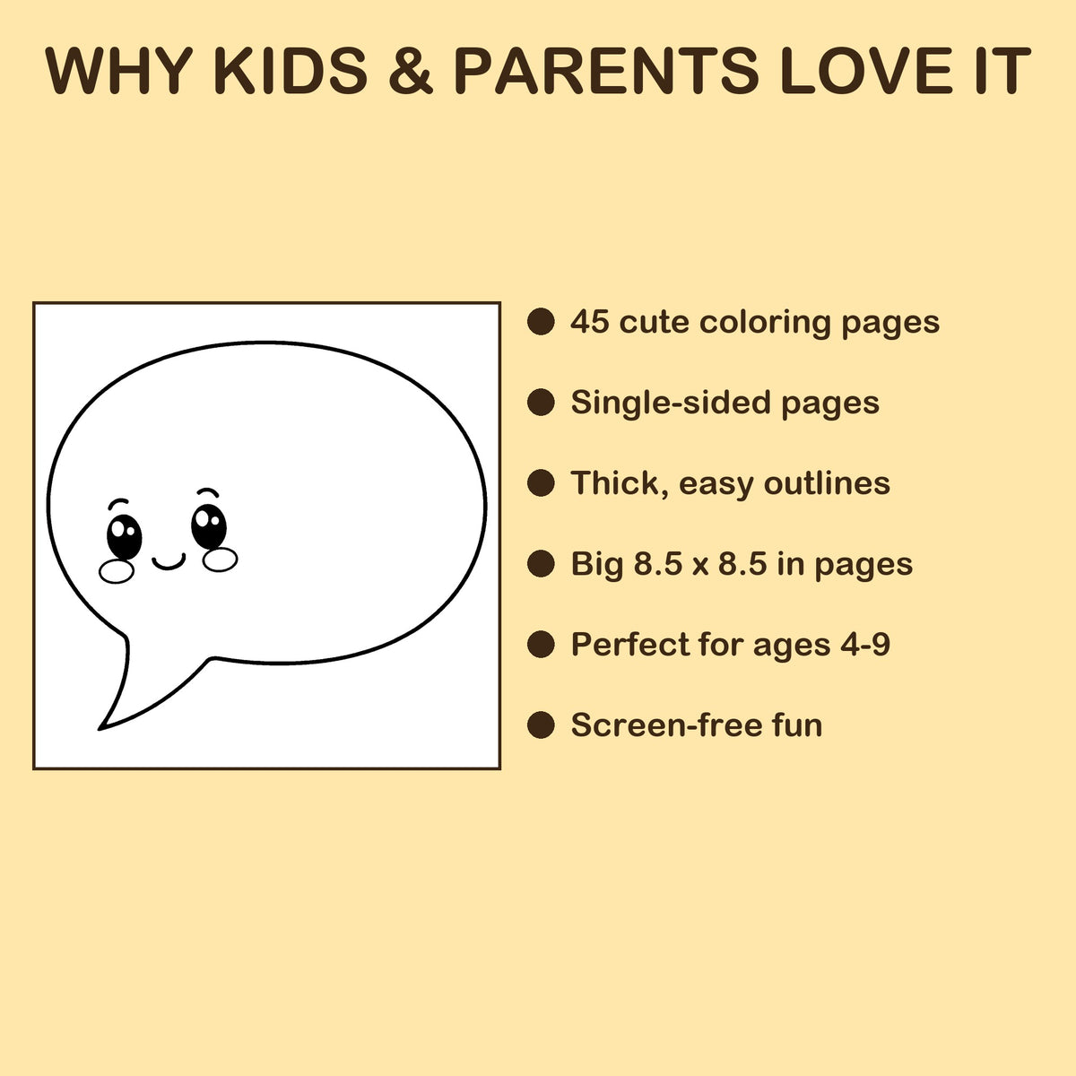 I Love You Because features: 45 single-sided pages, 8.5 x 8.5 inches, ages 4-9
