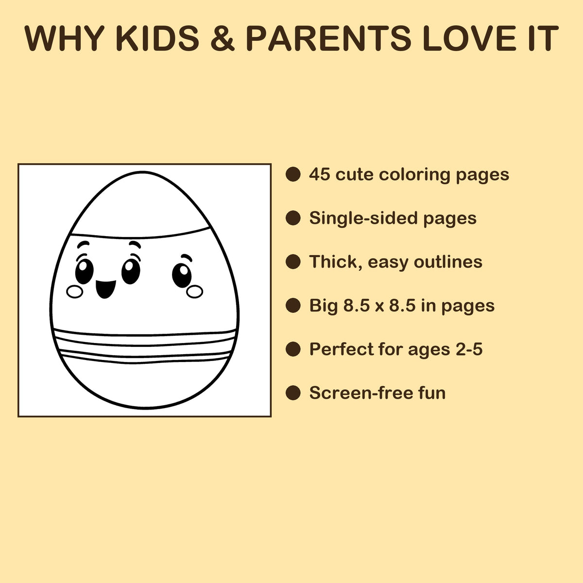 My First Easter features: 45 single-sided pages, 8.5 x 8.5 inches, ages 2-5