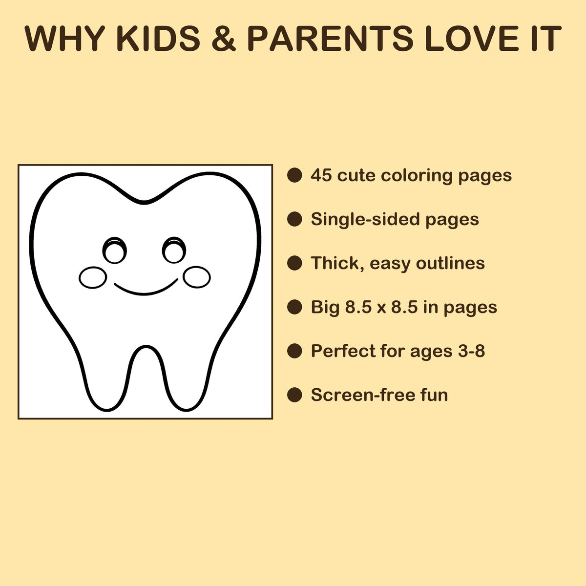 My Wobbly Tooth features: 45 single-sided pages, 8.5 x 8.5 inches, ages 3-8