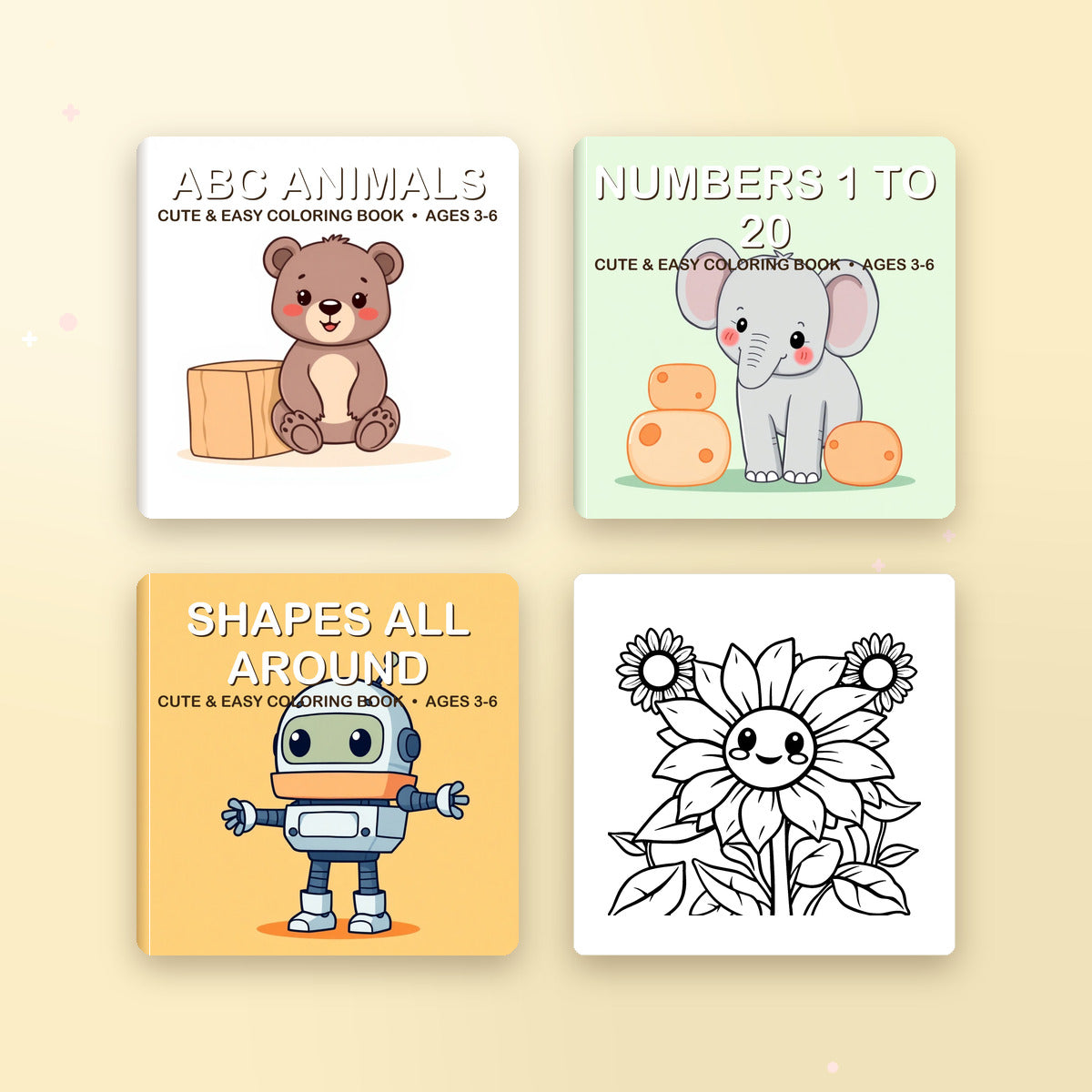 Learn & Color printable coloring book collection