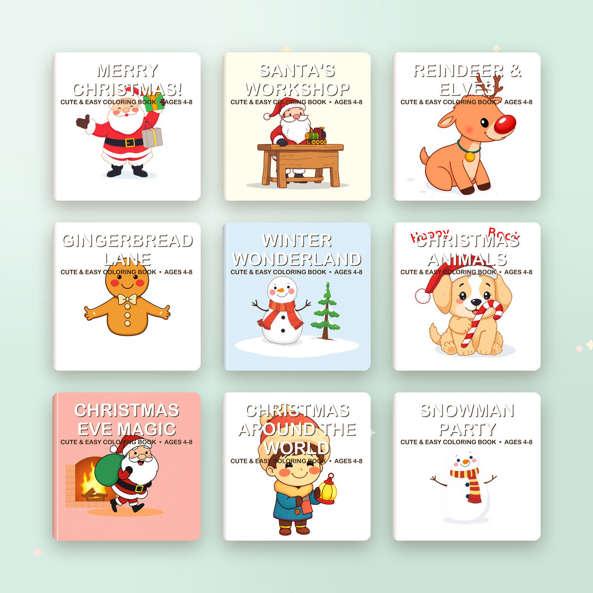 Countdown to Christmas printable coloring book collection