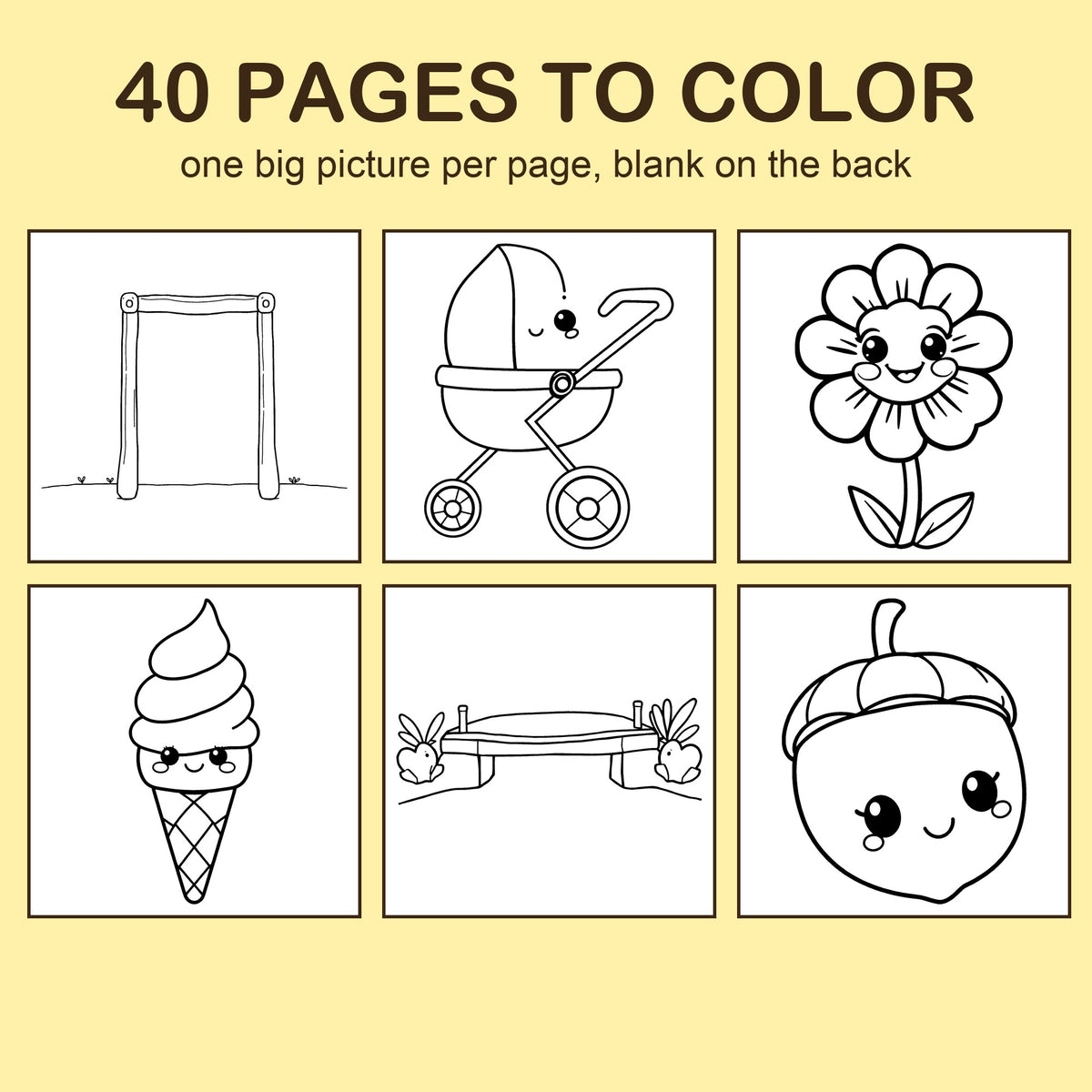 Preview strip of coloring pages from At the Park