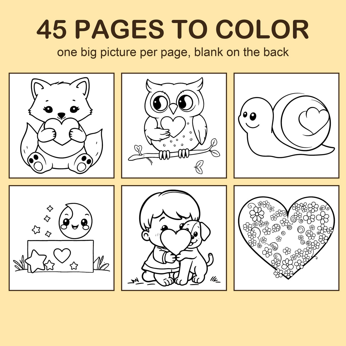 Preview strip of coloring pages from Be My Valentine