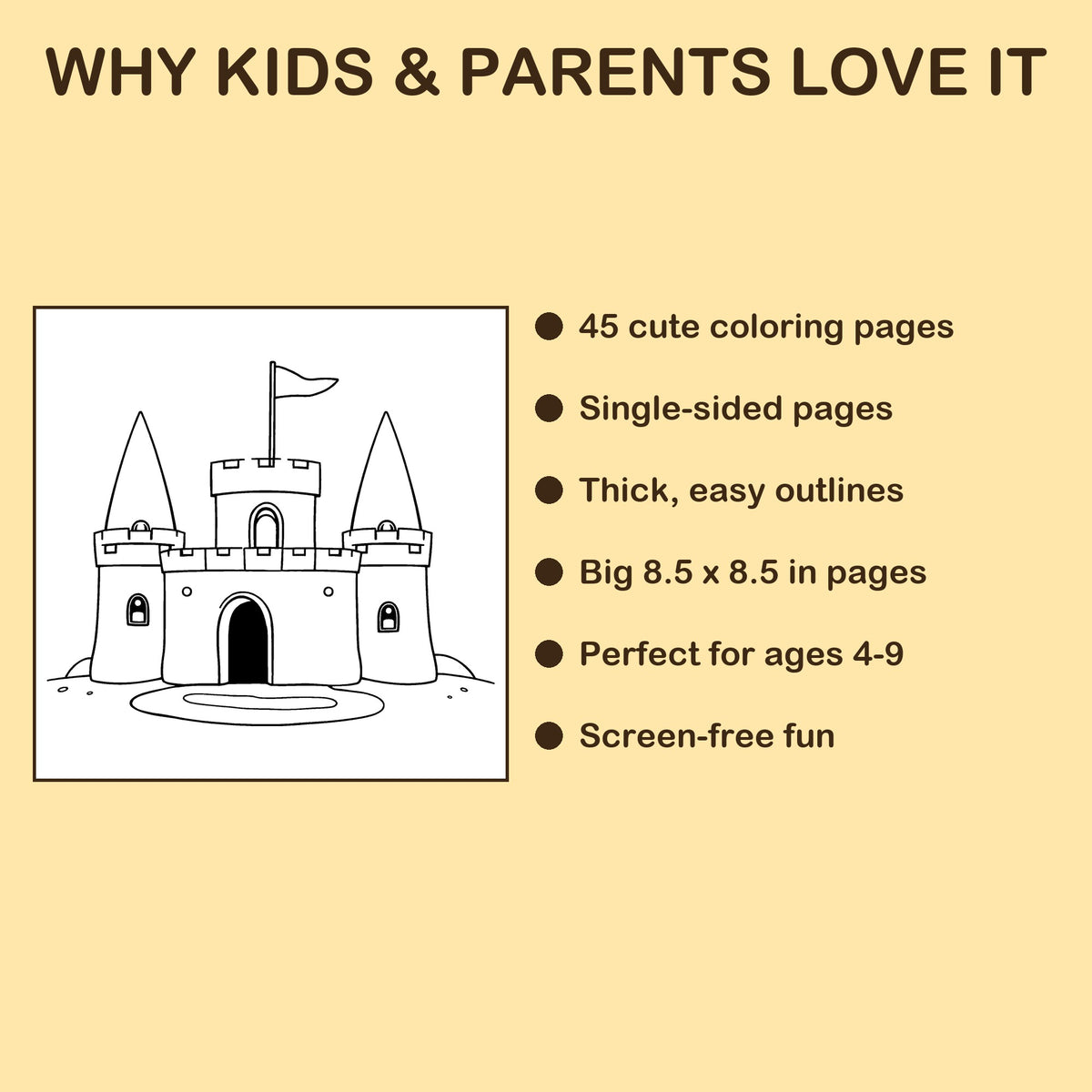 Beach Day features: 45 single-sided pages, 8.5 x 8.5 inches, ages 4-9