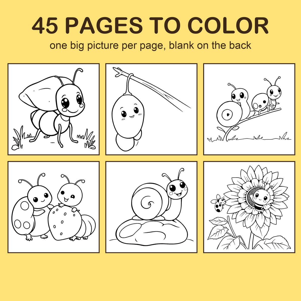 Preview strip of coloring pages from Bug Buddies