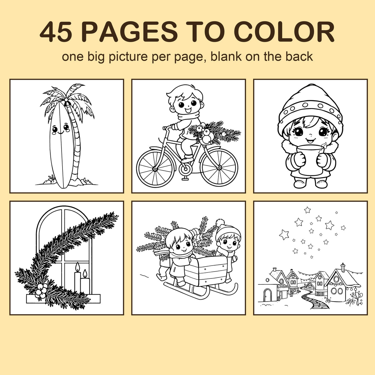 Preview strip of coloring pages from Christmas Around the World