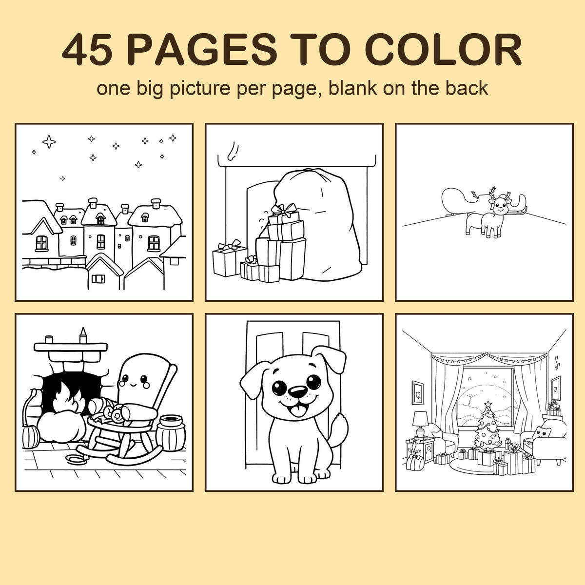 Preview strip of coloring pages from Christmas Eve Magic