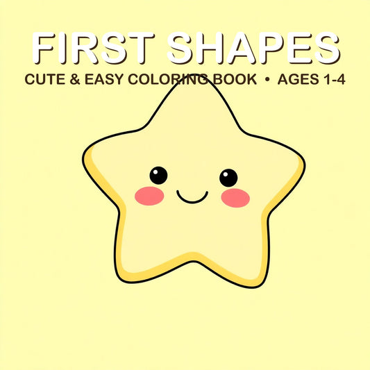 Cover of the First Shapes coloring book for kids ages 1-4