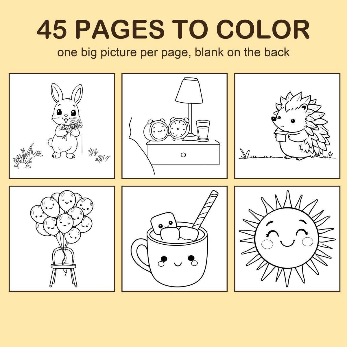 Preview strip of coloring pages from Get Well Soon