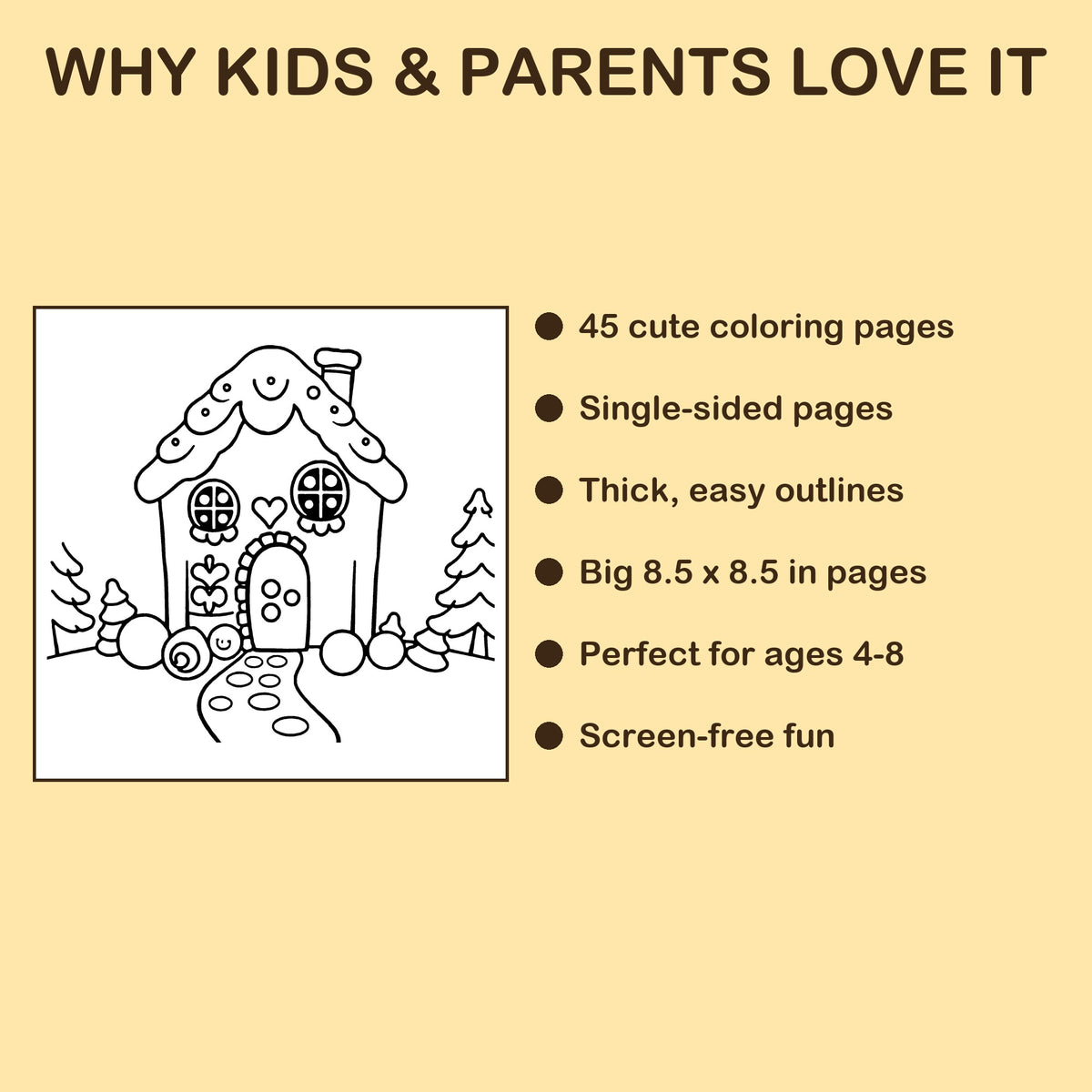 Gingerbread Lane features: 45 single-sided pages, 8.5 x 8.5 inches, ages 4-8