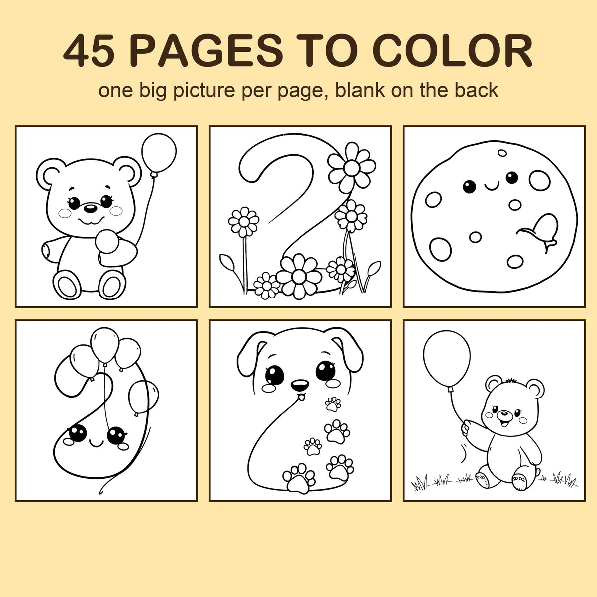 Preview strip of coloring pages from I Am 2!