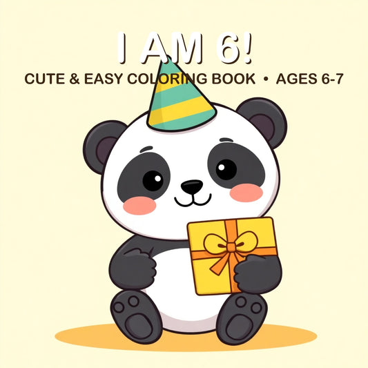 Cover of the I Am 6! coloring book for kids ages 6-7