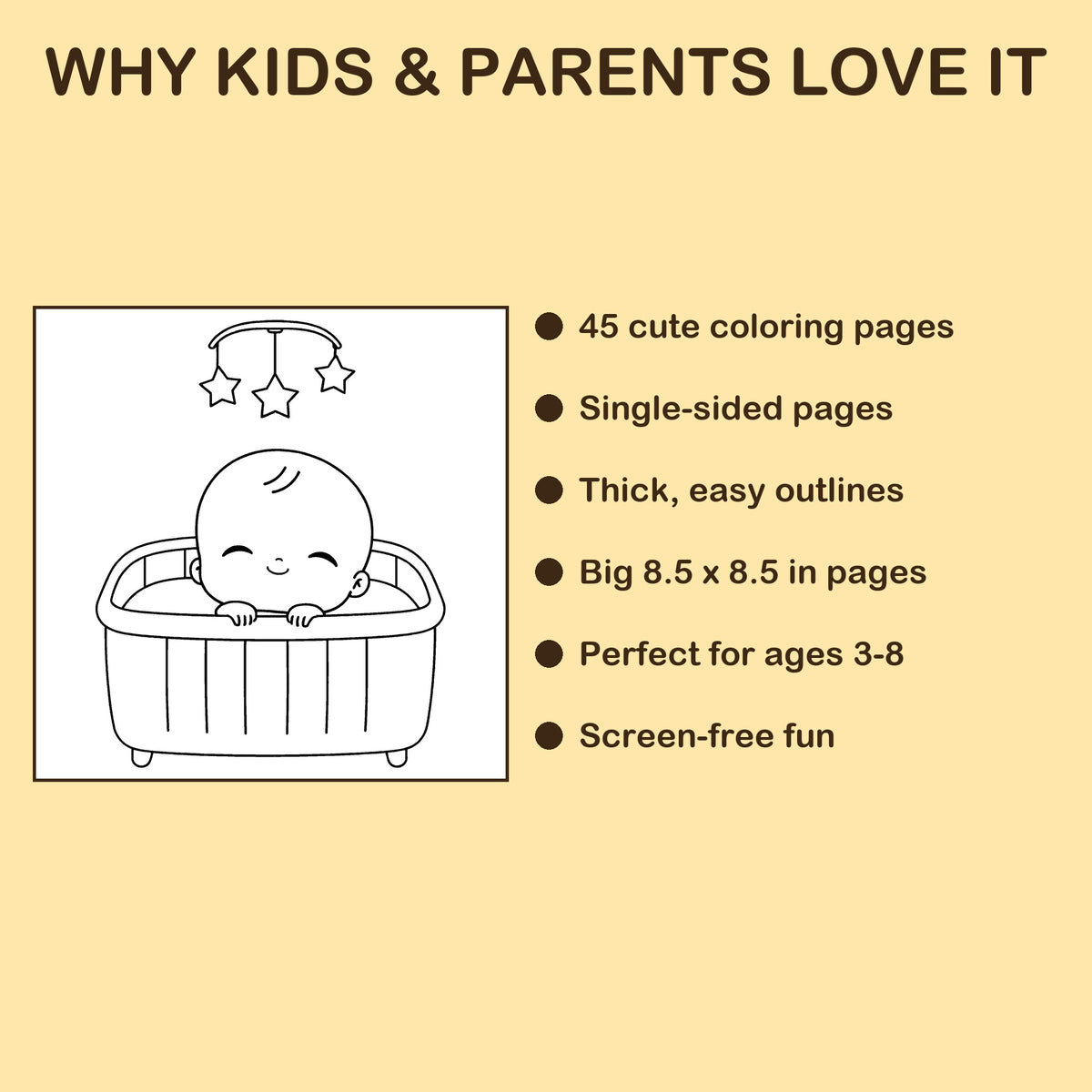 I'm a Big Brother features: 45 single-sided pages, 8.5 x 8.5 inches, ages 3-8