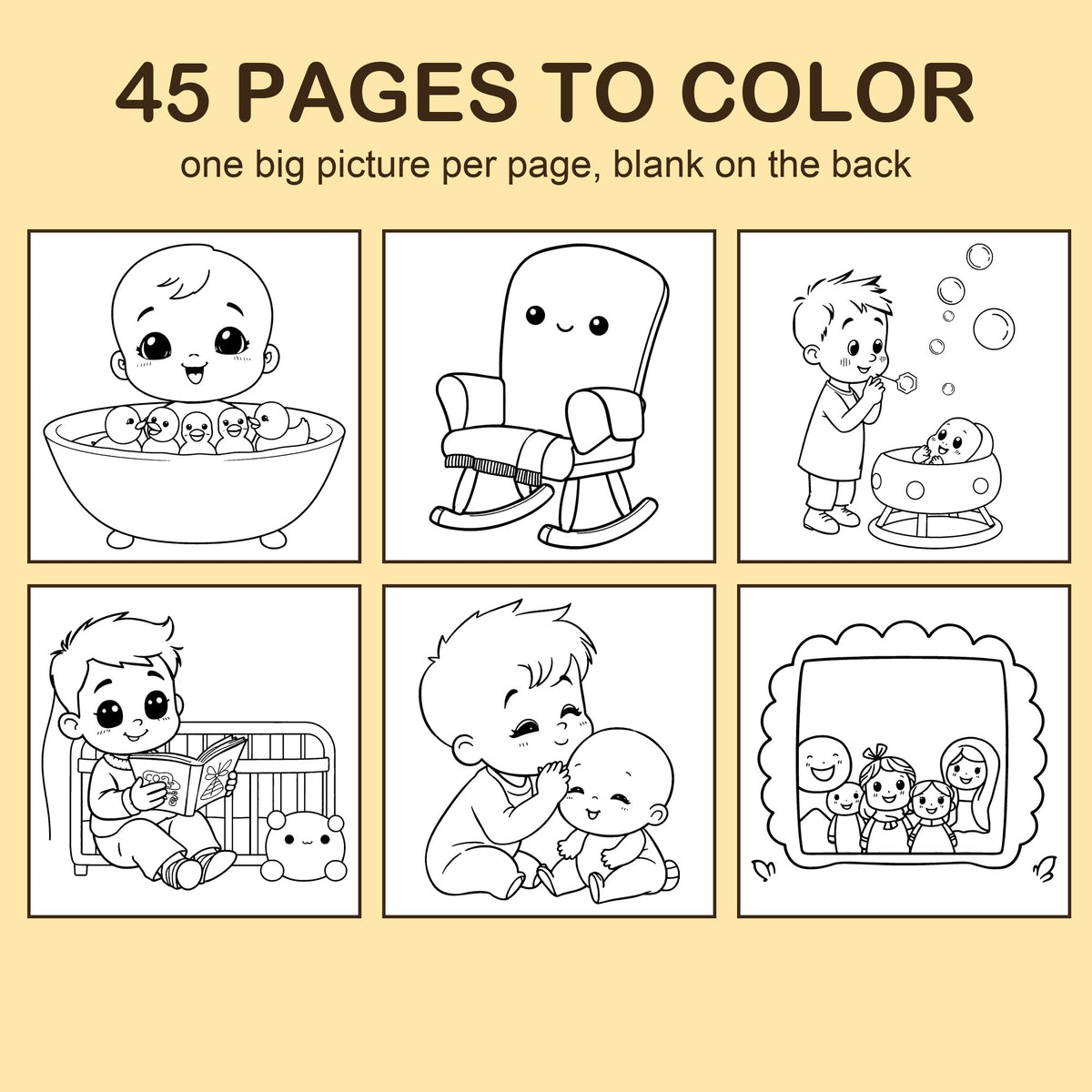 Preview strip of coloring pages from I'm a Big Brother