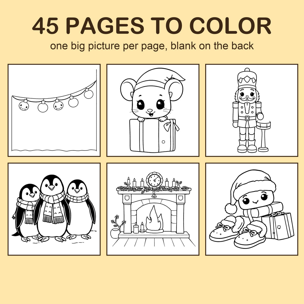 Preview strip of coloring pages from Merry Christmas!