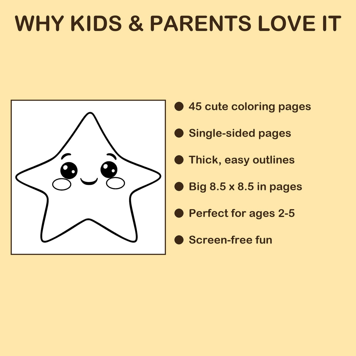 My First Christmas features: 45 single-sided pages, 8.5 x 8.5 inches, ages 2-5