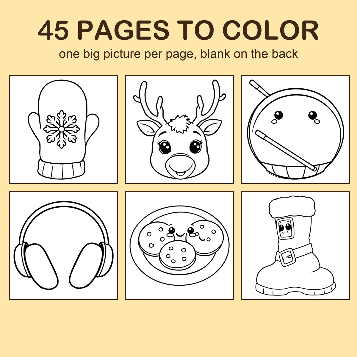 Preview strip of coloring pages from My First Christmas