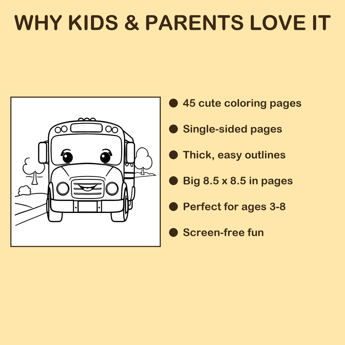 My First Day of School features: 45 single-sided pages, 8.5 x 8.5 inches, ages 3-8