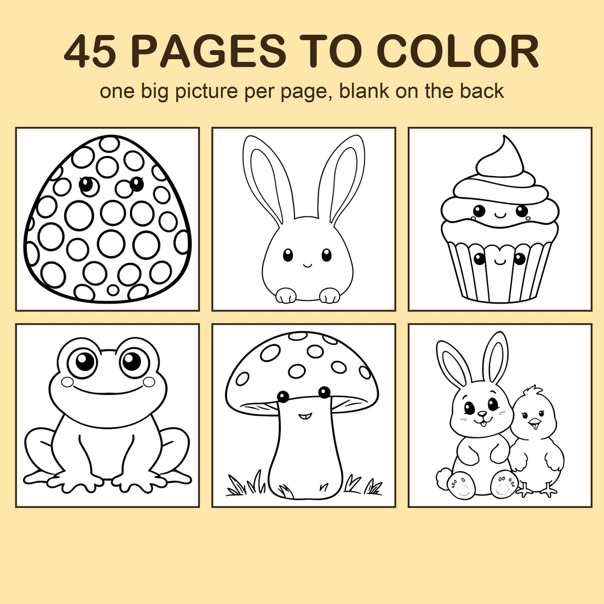 Preview strip of coloring pages from My First Easter