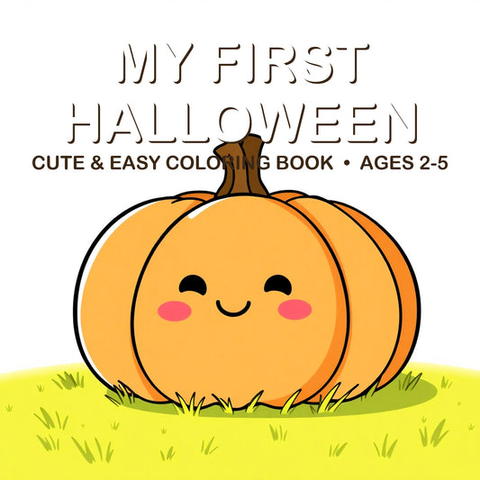 Cover of the My First Halloween coloring book for kids ages 2-5
