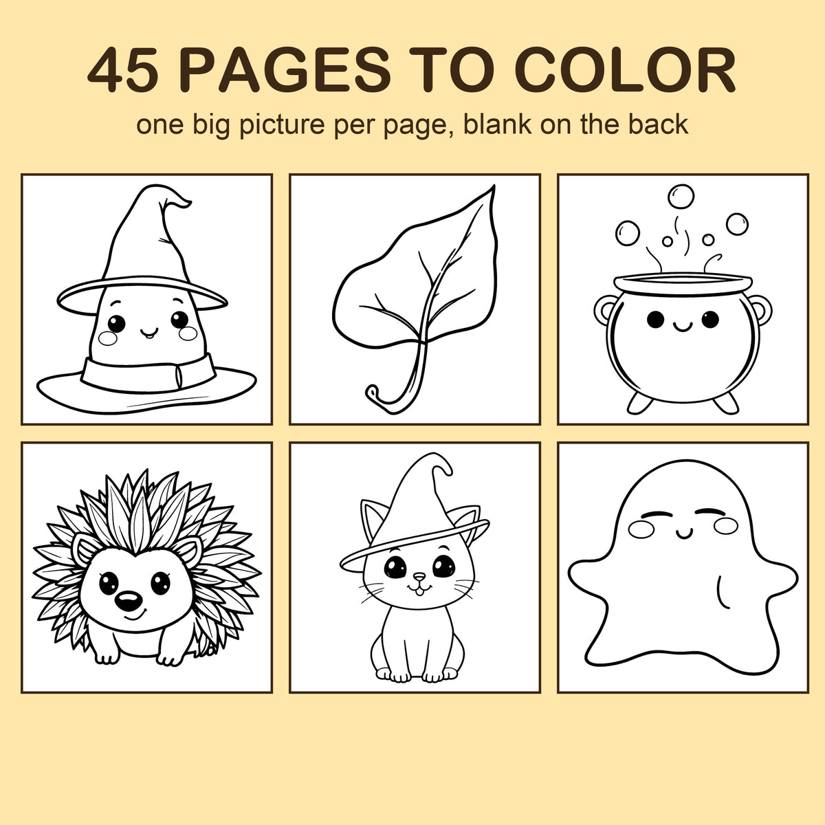 Preview strip of coloring pages from My First Halloween