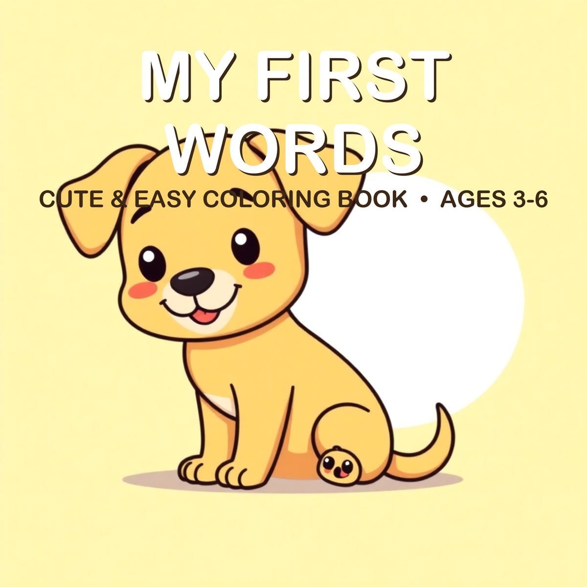 Cover of the My First Words coloring book for kids ages 3-6