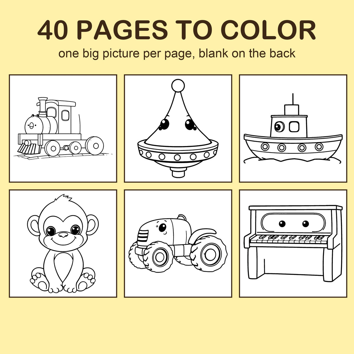 Preview strip of coloring pages from My Toys