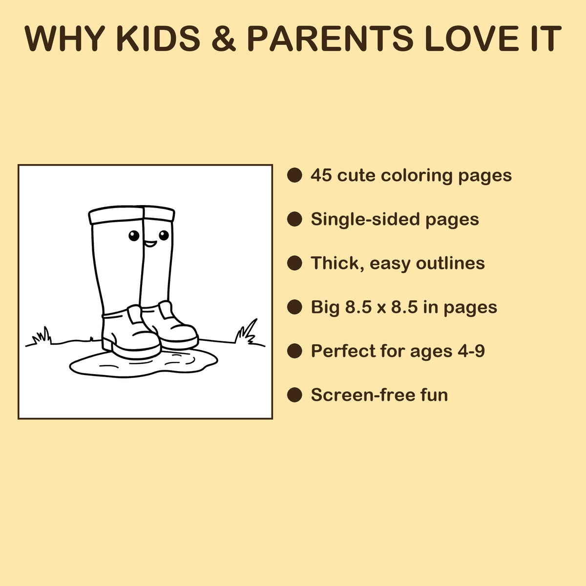 Rainy Day Indoors features: 45 single-sided pages, 8.5 x 8.5 inches, ages 4-9