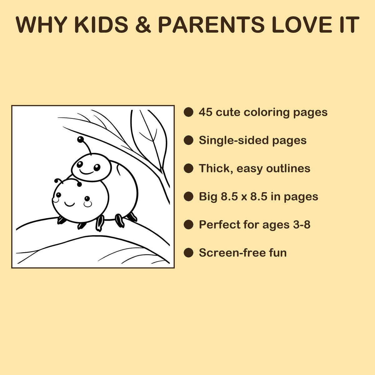 Spring Garden features: 45 single-sided pages, 8.5 x 8.5 inches, ages 3-8