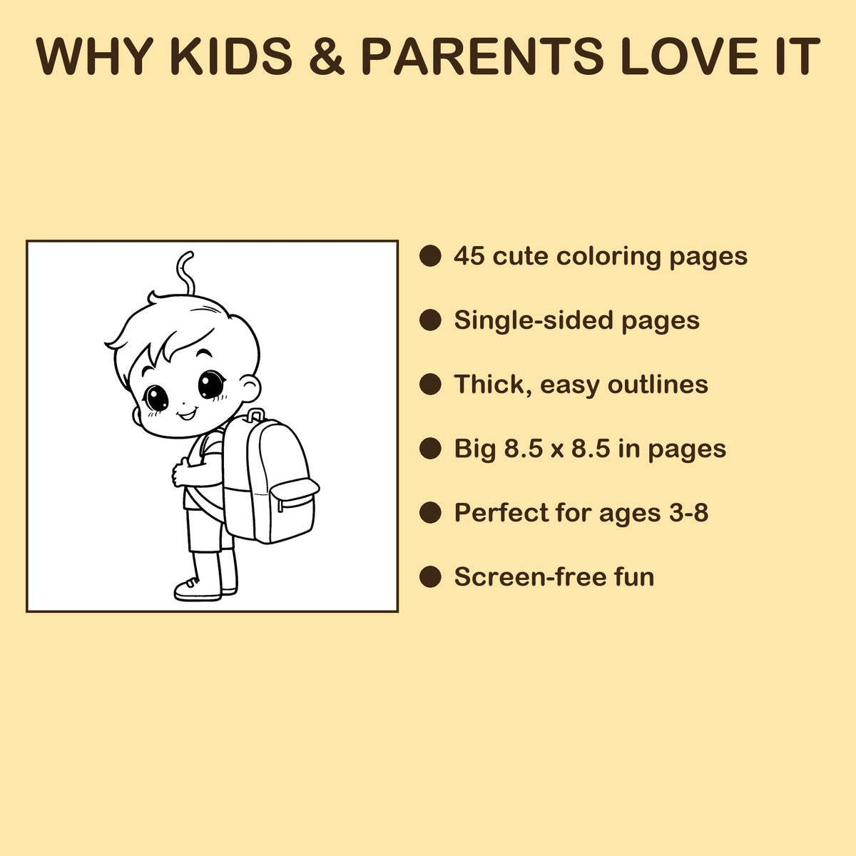 Starting Kindergarten features: 45 single-sided pages, 8.5 x 8.5 inches, ages 3-8