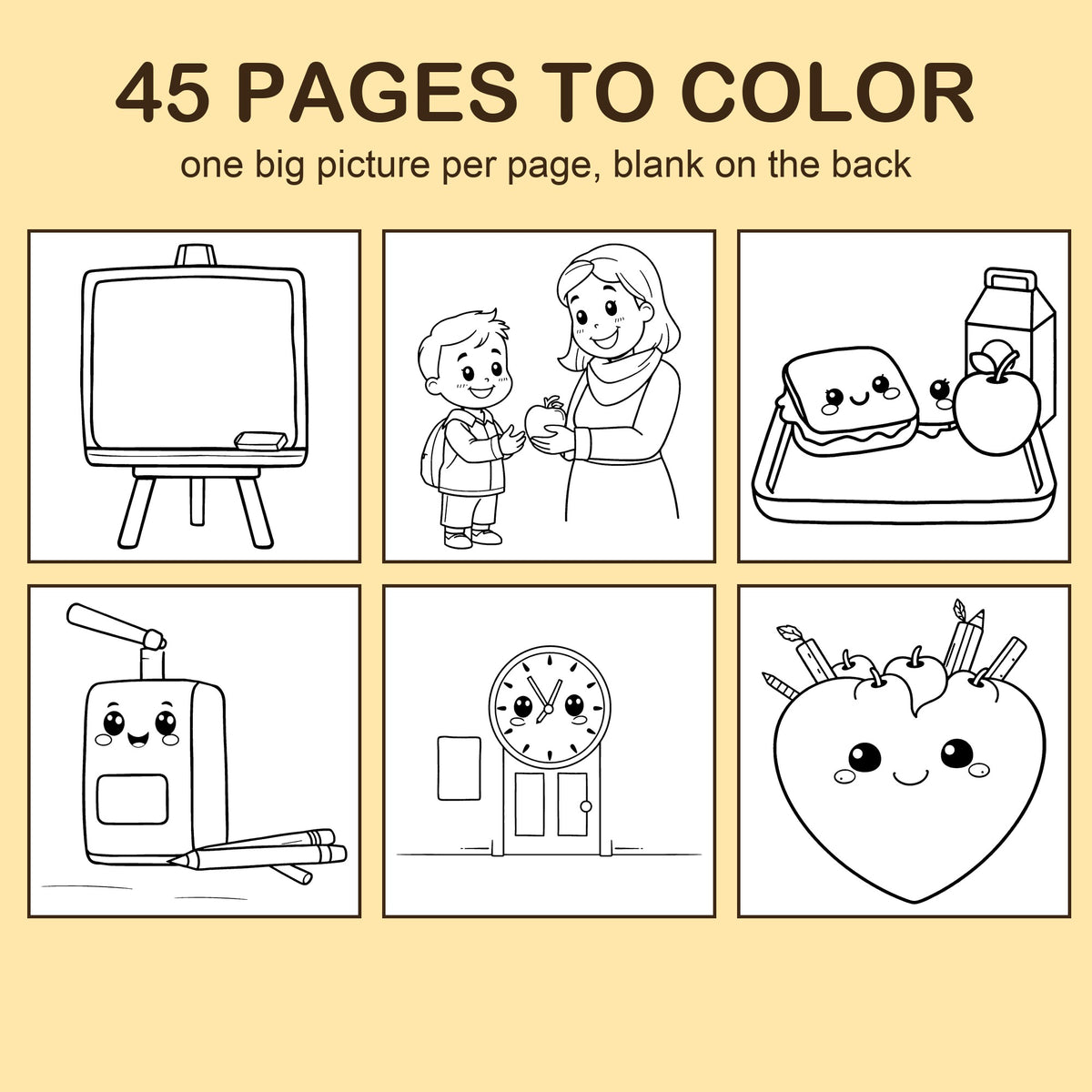 Preview strip of coloring pages from Thank You, Teacher