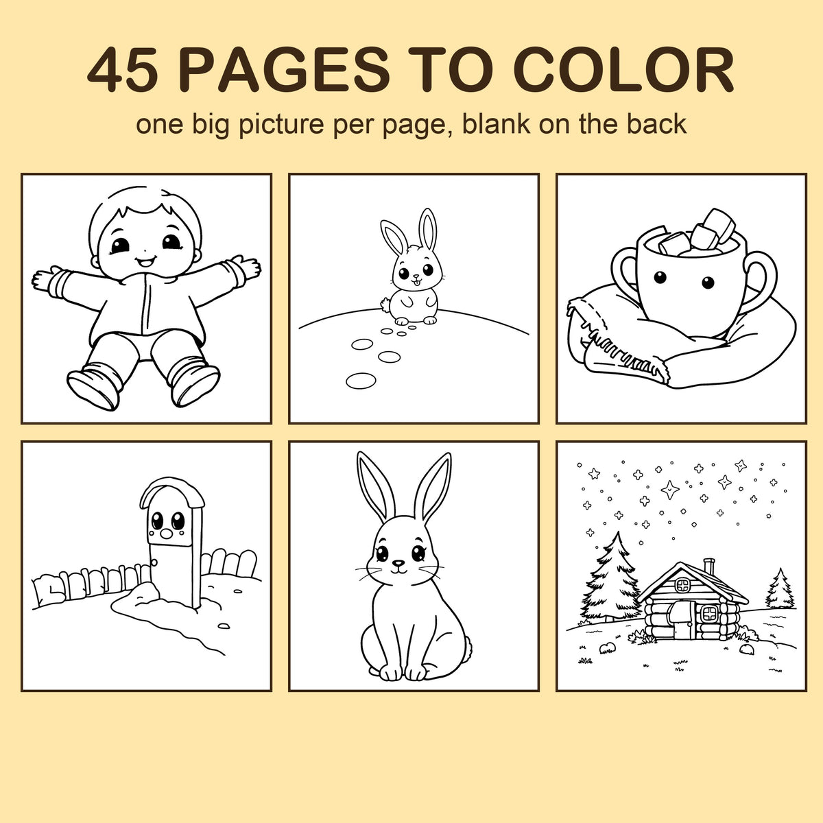 Preview strip of coloring pages from Winter Wonderland